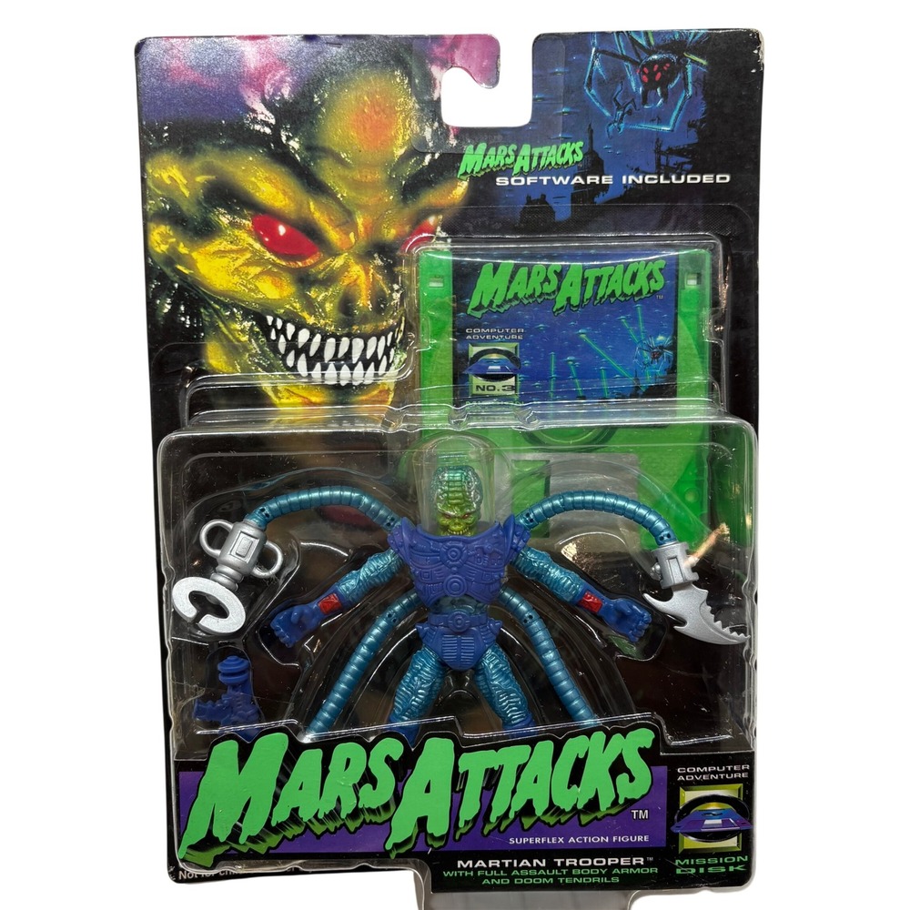NIB 1996 Trendmasters Mars Attacks Martian Trooper Action Figure Toy